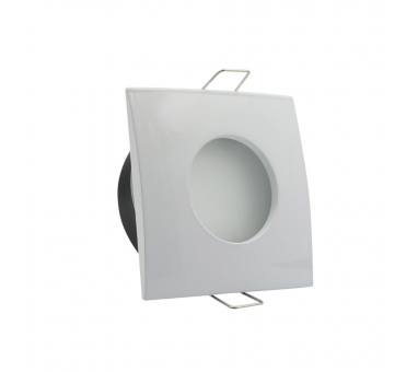 InLight Χωνευτό σποτ από λευκό μέταλλο 1XGU10 IP44 D:8cm (Χ0009-WH)