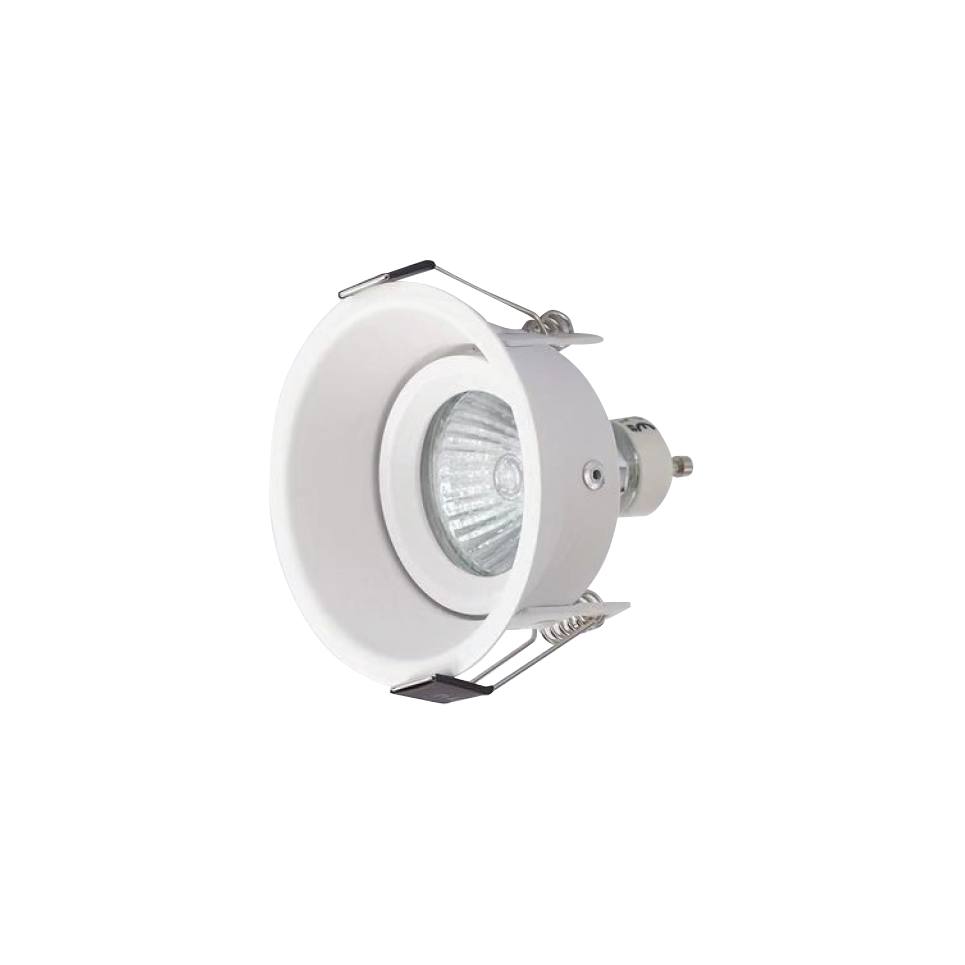 InLight Χωνευτό σποτ από λευκό μέταλλο 1XGU10 D:8cm (Χ0010-WH)