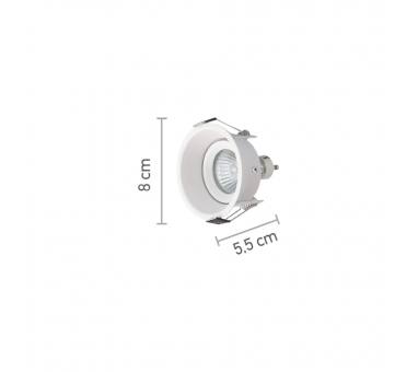 InLight Χωνευτό σποτ από λευκό μέταλλο 1XGU10 D:8cm (Χ0010-WH)
