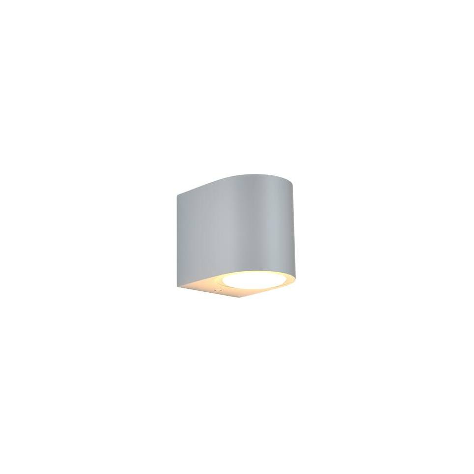 it-Lighting Powell 1xGU10 Outdoor Up or Down Wall Lamp Grey D:9cmx8cm (80200234)