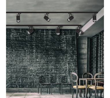 InLight Σποτ τριφασικής ράγας LED 10W 3000K σε μαύρη απόχρωση D:10cmX15,5cm (T01001-BL)