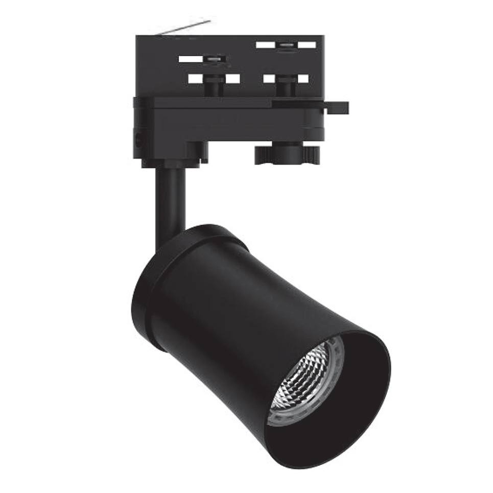 InLight Σποτ τριφασικής ράγας σε μαύρη απόχρωση 1XGU10 D:6,6cmX21cm (T01200-BL)