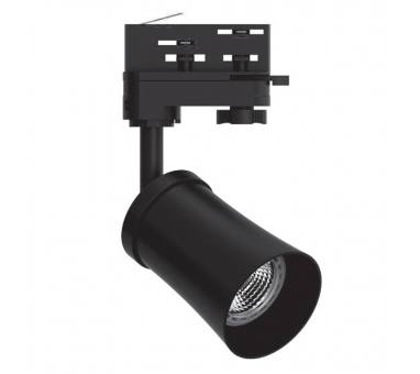 InLight Σποτ τριφασικής ράγας σε μαύρη απόχρωση 1XGU10 D:6,6cmX21cm (T01200-BL)