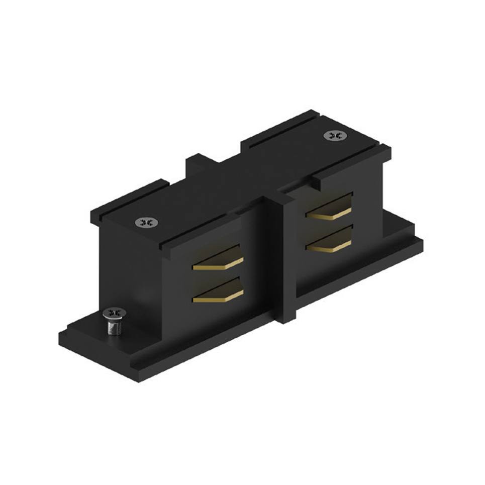 InLight Σύνδεσμος ευθεία για τριφασική ράγα σε μαύρη απόχρωση (TC009-BL)