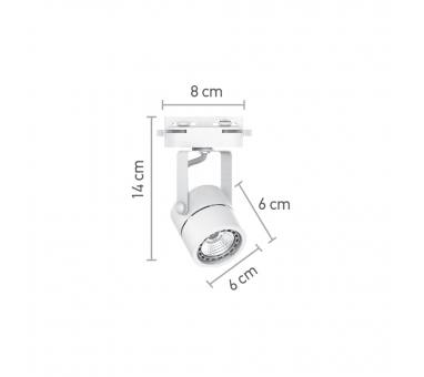 InLight Σποτ Ράγας Λευκό 1XGU10 D:8cmX14cm (T00600-WH)