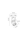 InLight Σποτ Ράγας Λευκό 1XGU10 D:8cmX14cm (T00600-WH)