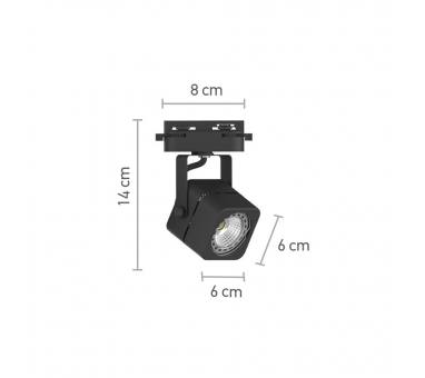 InLight Σποτ Ράγας Μαύρο 1XGU10 D:8cmX14cm (T00700-BL)