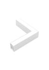 InLight Γωνιακός σύνδεσμος LED 8W 4000K σε λευκή απόχρωση D:17,6cmX17,6cm (L002-WH)