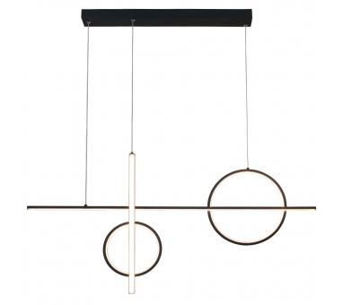 InLight Κρεμαστό φωτιστικό LED 55W 3000K σε μαύρη απόχρωση D:100cm (6043)