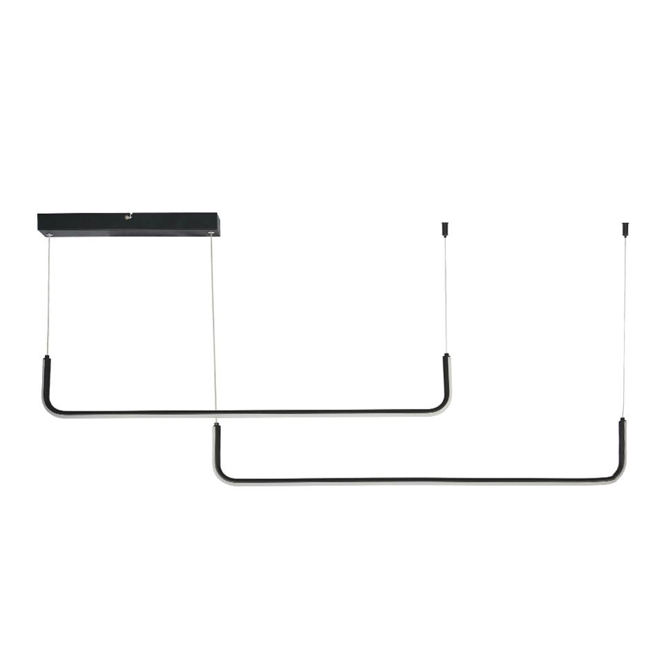 InLight Κρεμαστό φωτιστικό LED 38W 3000K σε μαύρη απόχρωση D:145cm (6052-BL)