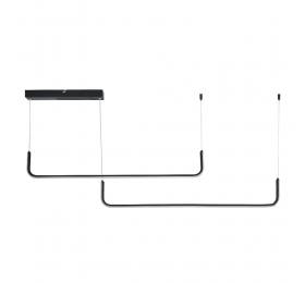 InLight Κρεμαστό φωτιστικό LED 38W 3000K σε μαύρη απόχρωση D:145cm (6052-BL)