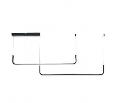 InLight Κρεμαστό φωτιστικό LED 38W 3000K σε μαύρη απόχρωση D:145cm (6052-BL)