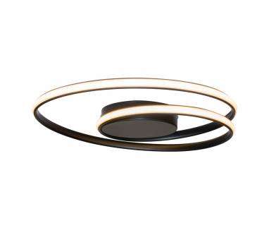 InLight Πλαφονιέρα οροφής LED 36W 3000K από αλουμίνιο σε μαύρη απόχρωση D:45cm (42027-BL)