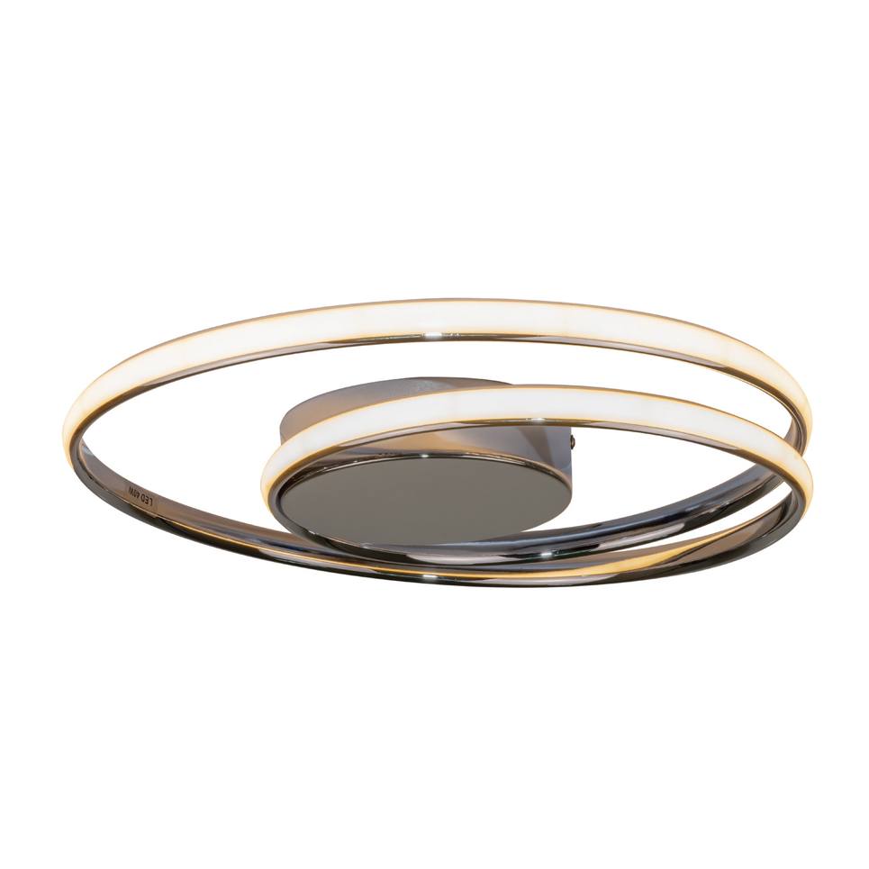 InLight Πλαφονιέρα οροφής LED 36W 3000K από αλουμίνιο σε χρώμιο απόχρωση D:45cm (42028-CH)