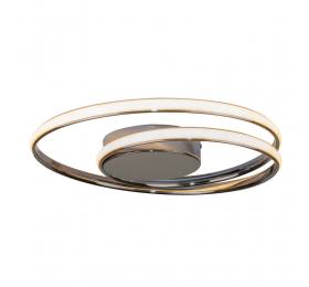 InLight Πλαφονιέρα οροφής LED 36W 3000K από αλουμίνιο σε χρώμιο απόχρωση D:45cm (42028-CH)