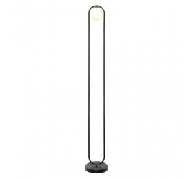 InLight Επιδαπέδιο φωτιστικό σε μαύρη απόχρωση και λευκή οπαλίνα 1XG9 D:160cm (45015-BL)