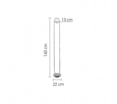 InLight Επιδαπέδιο φωτιστικό σε μαύρη απόχρωση και λευκή οπαλίνα 1XG9 D:160cm (45015-BL)