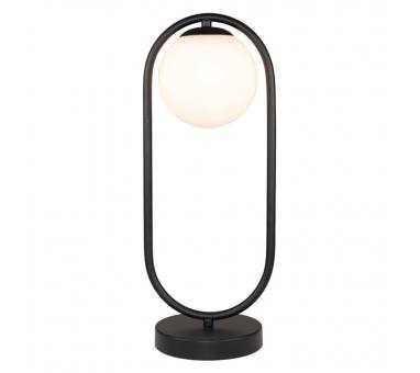 InLight Επιτραπέζιο φωτιστικό σε μαύρη απόχρωση και λευκή οπαλίνα 1XG9 D:40cm (3016-BL)