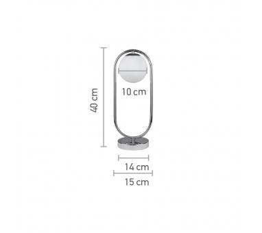 InLight Επιτραπέζιο φωτιστικό σε μαύρη απόχρωση και λευκή οπαλίνα 1XG9 D:40cm (3016-BL)