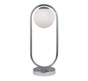 InLight Επιτραπέζιο φωτιστικό σε χρώμιο απόχρωση και λευκή οπαλίνα 1XG9 D:40cm (3017-CH)