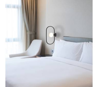 InLight Επιτοίχιο φωτιστικό σε χρώμιο απόχρωση και λευκή οπαλίνα 1XG9 D:40cm (43031-CH)