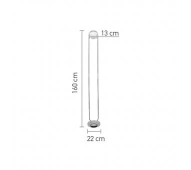 InLight Επιδαπέδιο φωτιστικό σε χρυσαφί χρώμα και λευκή οπαλίνα 1XG9 D:160cm (45016-GL)