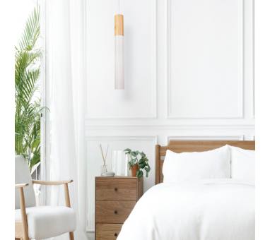 InLight Κρεμαστό φωτιστικό σε μαύρη απόχρωση και ξύλο 1XGU10 D:40cm (4017-BL)