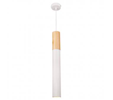 InLight Κρεμαστό φωτιστικό σε λευκή απόχρωση και ξύλο 1XGU10 D:40cm (4017-WH)