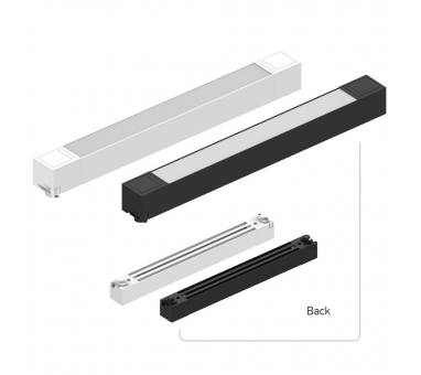 InLight Γραμμικό φωτιστικό LED 20W 3000K για μονοφασική ράγα σε λευκή απόχρωση D:30cmX3,3cm (T02601-WH)