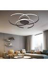 Inlight Πλαφονιέρα οροφής LED 100W 3CCT σε μαύρη απόχρωση D:95cm (6111-A)