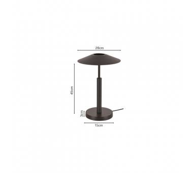 Inlight Επιτραπέζιο φωτιστικό σε μαύρο χρώμα LED 10W D:28x45cm (3063-Black)