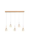 Inlight Κρεμαστό φωτιστικό LED 5*10W από χρυσαφί μέταλλο και ακρυλικό D:60x200cm (4077R-5-Golden)
