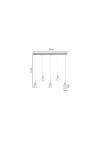 Inlight Κρεμαστό φωτιστικό LED 5*10W από χρυσαφί μέταλλο και ακρυλικό D:60x200cm (4077R-5-Golden)