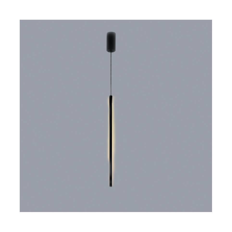 InLight Κρεμαστό φωτιστικό LED 7W 3000K από μαύρο μέταλλο και ακρυλικό D:60cm (6023-Black)