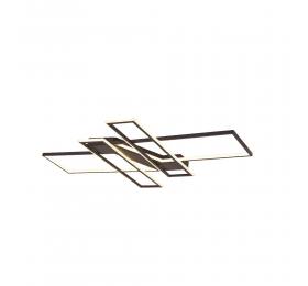 Inlight Πλαφονιέρα οροφής LED 100W 3CCT σε μαύρη απόχρωση D:120x80cm (6108)