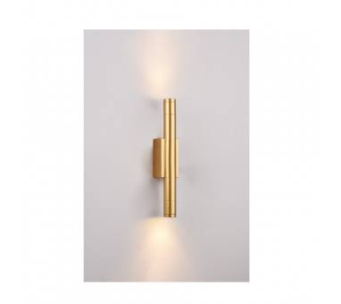 Inlight Επιτοίχιο φωτιστικό LED 2*5W 3000K σε χρυσαφί απόχρωση απο αλουμίνιο D:30x6cm (43061-Golden)