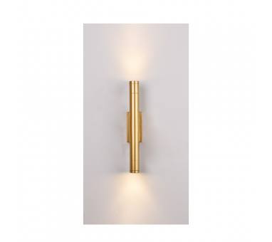 Inlight Επιτοίχιο φωτιστικό LED 2*5W 3000K σε χρυσαφί απόχρωση απο αλουμίνιο D:30x6cm (43061-Golden)