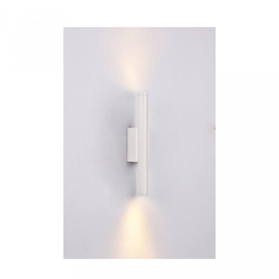 Inlight Επιτοίχιο φωτιστικό LED 2*5W 3000K σε λευκ΄ή απόχρωση απο αλουμίνιο D:30x6cm (43061-White)