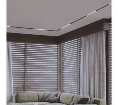 Inlight Γραμμικό φωτιστικό LED 12W 3000K για μαγνητική Mini ράγα σε μαύρη απόχρωση D:60cmx1,6cm (TMM0051-Black)