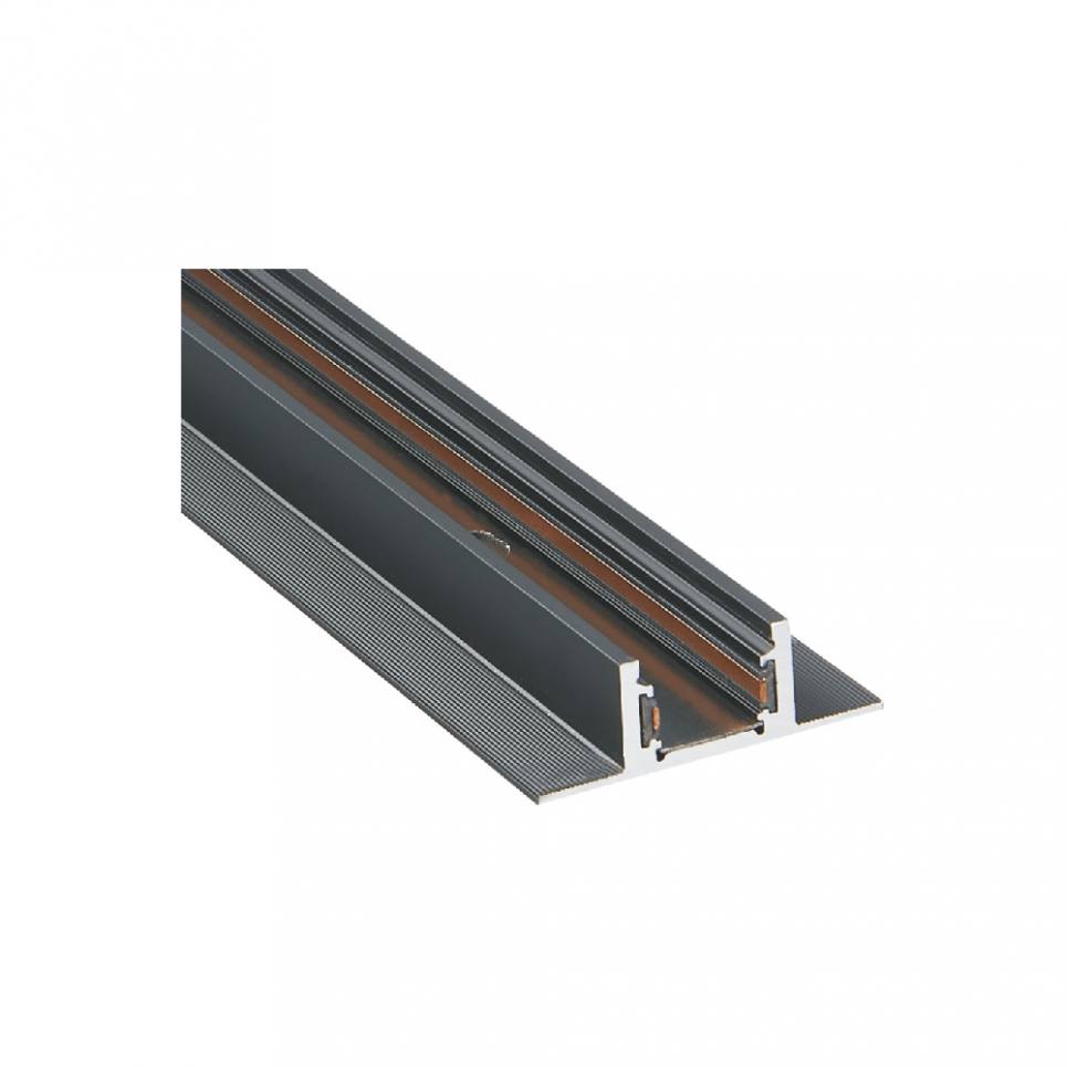 Inlight Mini μαγνητική ράγα χωνευτή σε μαύρη απόχρωση D:2m (TRM0020-Black)