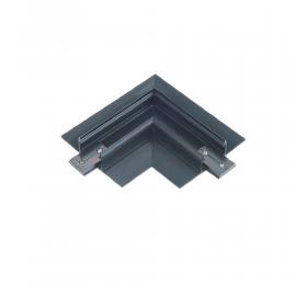 Inlight Οριζόντιος σύνδεσμος γωνία για μαγνητική mini χωνευτή ράγα σε μαύρη απόχρωση (TCM003-Black)