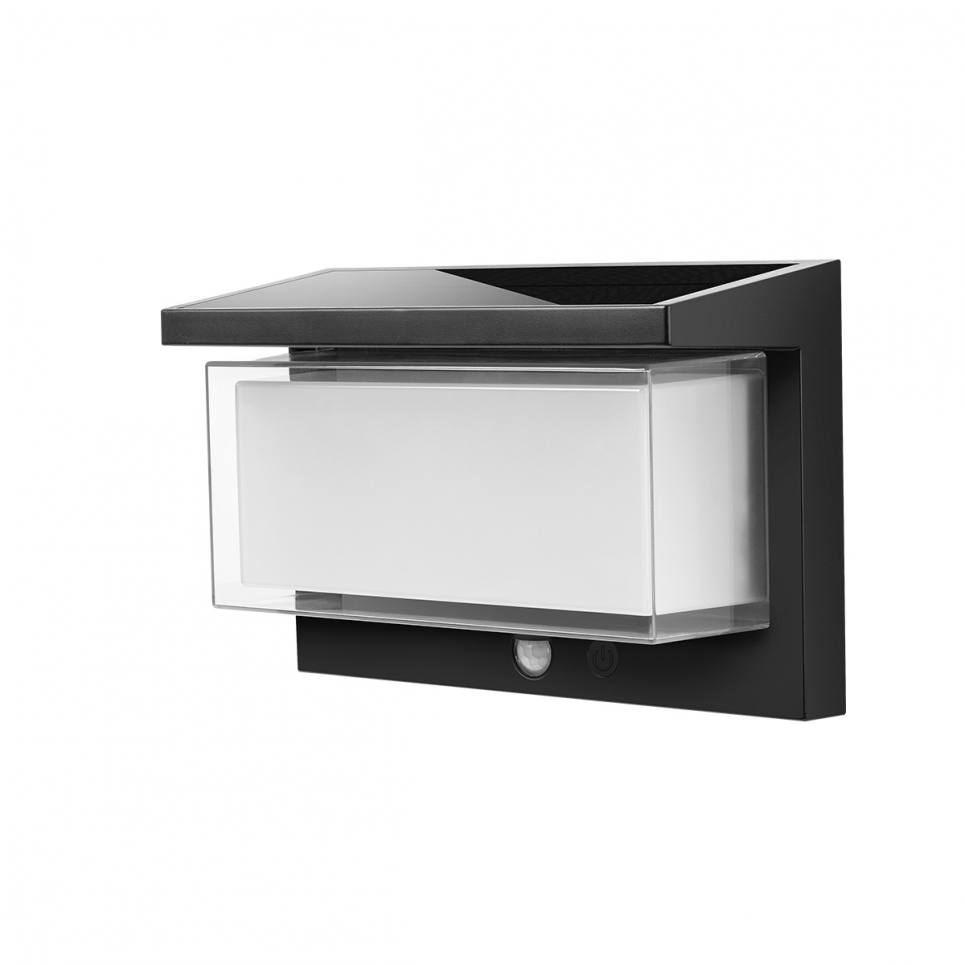 it-Lighting Juniper LED 8W 3000K Solar Wall Light in Black Color D:222x163x91mm (80206711S)