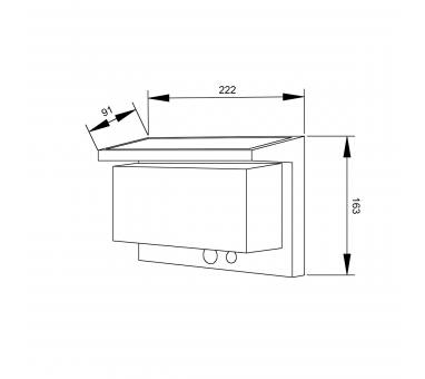 it-Lighting Juniper LED 8W 3000K Solar Wall Light in Black Color D:222x163x91mm (80206711S)
