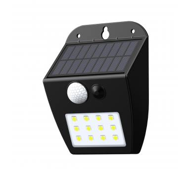 it-Lighting Meribel LED 2W 3000K  Solar Outdoor Wall Lamp Black D:130x10x50mm (80207011S)