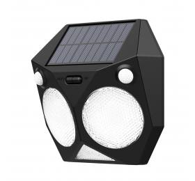 it-Lighting Tortoise LED 6W 3000K Solar Outdoor Wall Lamp Black D:160x160x60mm (80207211S)