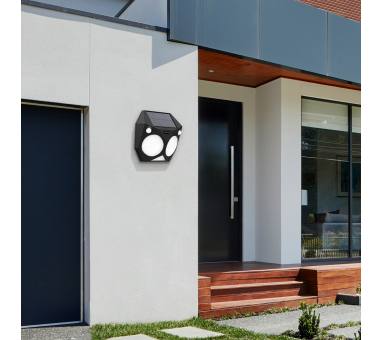 it-Lighting Tortoise LED 6W 3000K Solar Outdoor Wall Lamp Black D:160x160x60mm (80207211S)