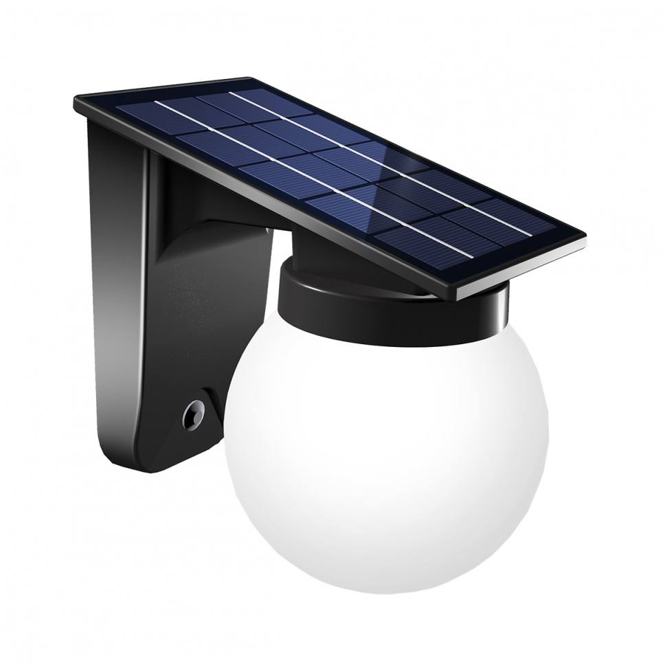 it-Lighting Baikal LED 1W 3000K | 4000K | 6000K Solar Outdoor Wall Lamp Black D:130x190x175 mm (80207310S)