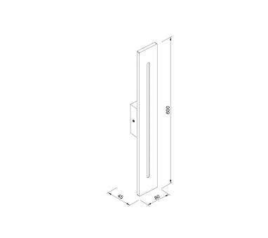 it-Lighting Barton LED 15W 3000K Outdoor Wall Lamp Black D:45x80x600 mm (80205911)