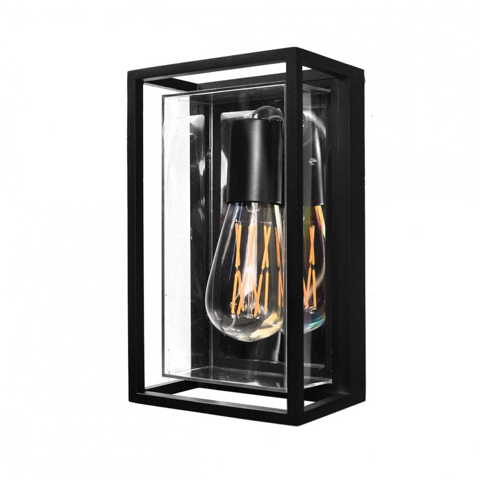 it-Lighting Zar Outdoor Wall Lamp Black 1xE27 D:100x145x245mm (80205614)