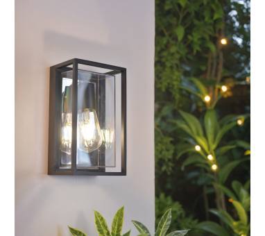 it-Lighting Zar Outdoor Wall Lamp Black 1xE27 D:100x145x245mm (80205614)